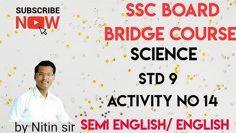 Bridge course || Semi English & English || Std 9 || Science  activity no 14 @pioneertutorials1717