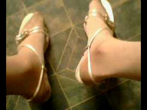 Tan RHT Nylon Foot Play and Pink Heels