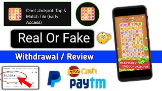 Onet Jackpot Tap Match Tile Withdrawal - Onet Jackpot Tap Match Tile Real Or Fake - Onet Jackpot