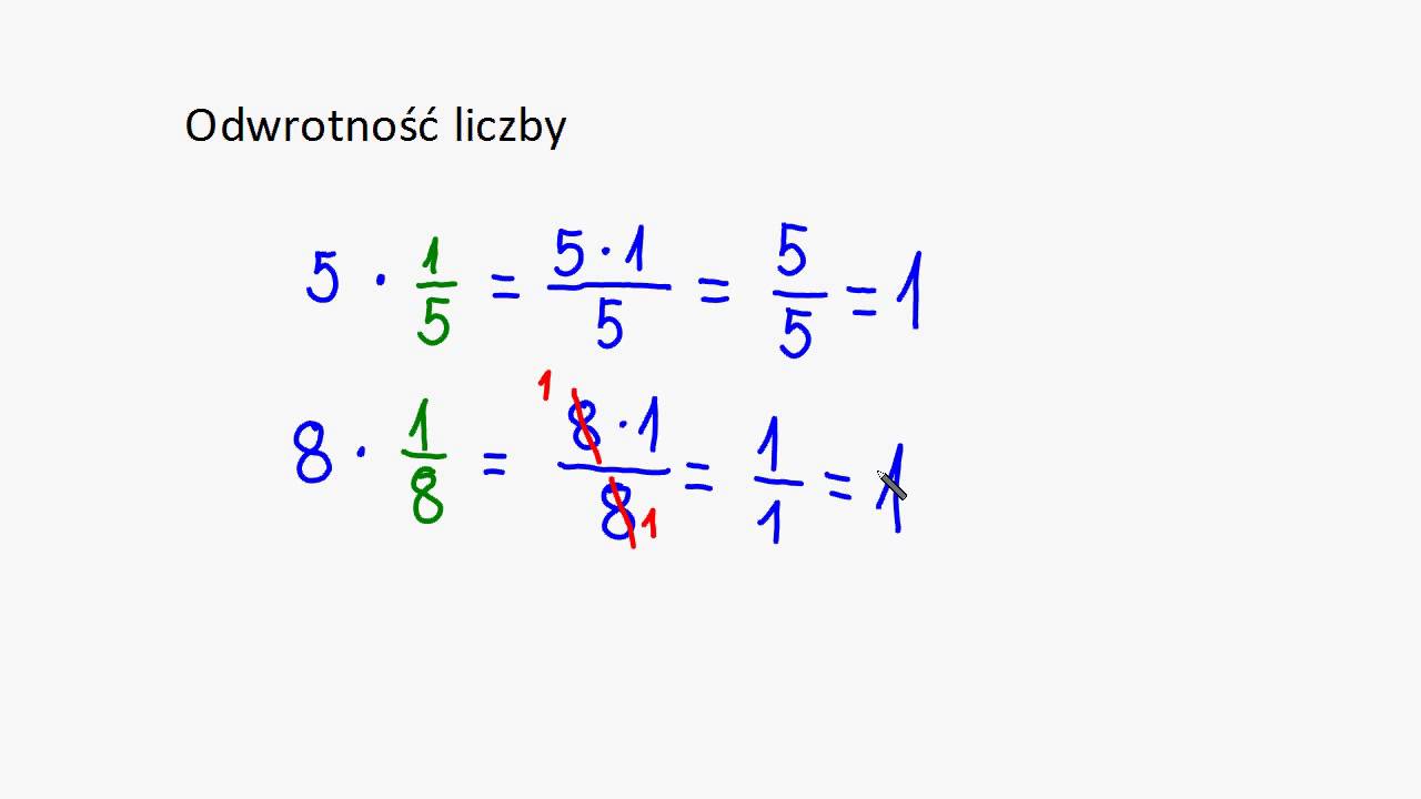 Obok Każdej Liczby Wpisz Jej Odwrotność Odwrotność liczby - YouTube