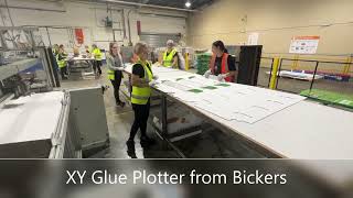 XY Gluer Plotter GLUEJET® from Bickers for FSDU and Display gluing.