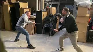 Knife sparring Italian martial arts