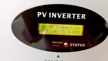 Solar Inverter Before Grid Synchronization