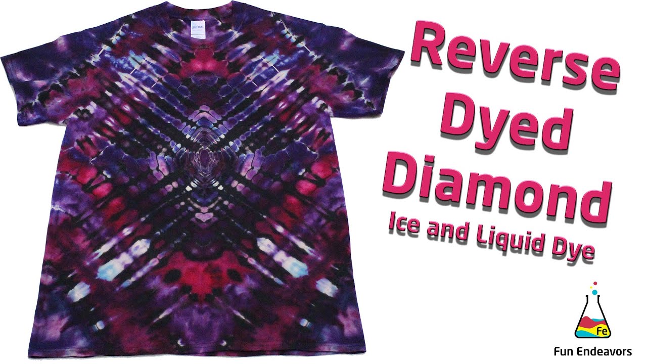 Tie Dye Designs: Reverse Dye Repeating Diamond Ice and Liquid Dye ...