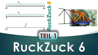 RuckZuck Einführung (Teil-1) - Einfeldträger - Kragträger - Schnittgrößen - STATIK - FHD screenshot 5