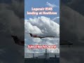 Loganair E145 landing at Heathrow Airport #shorts