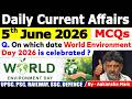 5th June 2026 Current Affairs🔥 | Daily MCQs | Today’s Most Important MCQs #currentaffairs2026