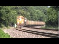 EMD SD70MAC's Crawl Uphill in Run-8!!!!! Great sound!!!!!