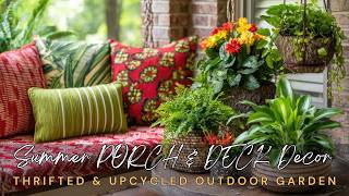🌞 Summer PORCH & DECK Decor Ideas: Thrifted & Upcycled Outdoor Garden Art screenshot 5