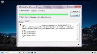 Outlook 0x80042112 – Receiving Reported Error FIX