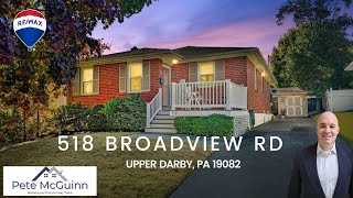 Tour 518 Broadview Rd, Upper Darby, Pa 19082 Well-Maintained 3-Bedroom Ranch Home