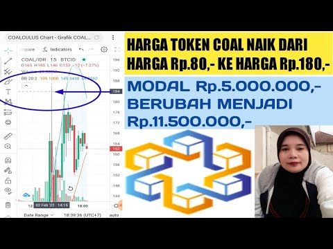 Harga token COAL naik dari Rp. 80 ke harga Rp.184 di Indodax|Modal 5 juta berubah menjadi 11.500.000