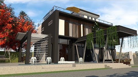 Villa with Interior & Exterior Design  Enscape 2.7 Walkthrough 3D Animation Google SketchUp(Part 2)