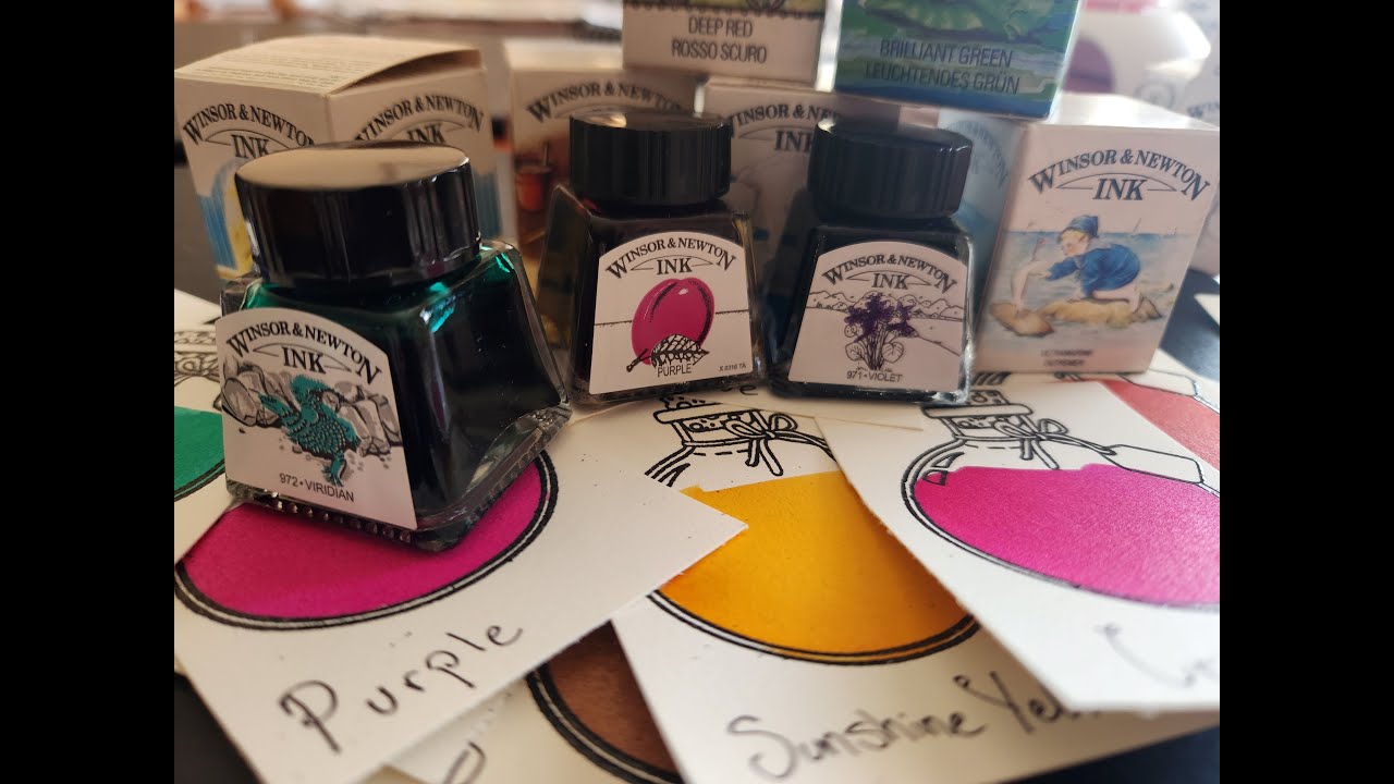 Winsor and Newton Ink Collection - YouTube