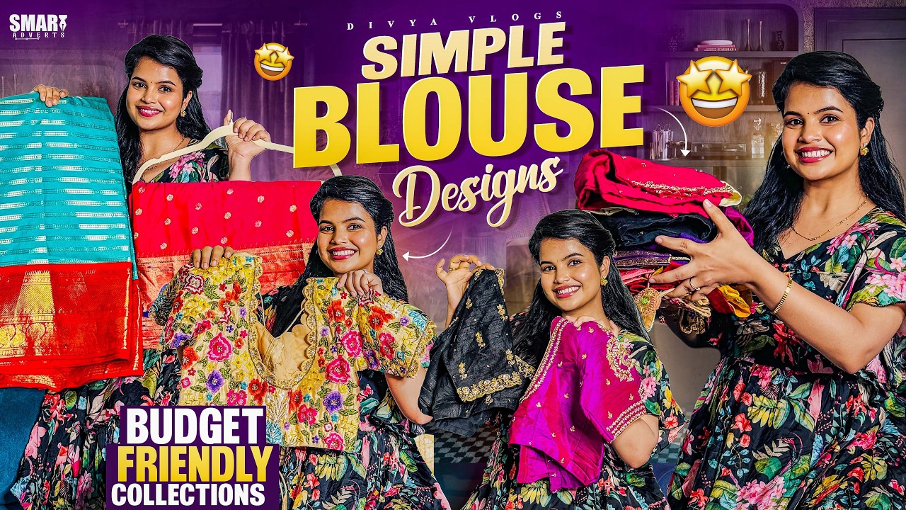 Simple Work Blouse Designs With Matching Sarees | New Collection || Divya Vlogs ❤️