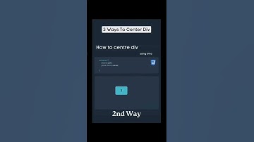 You can center a div using three methods: #css3 #html5 #csstricks #htmlcss #shorts  #youtuber