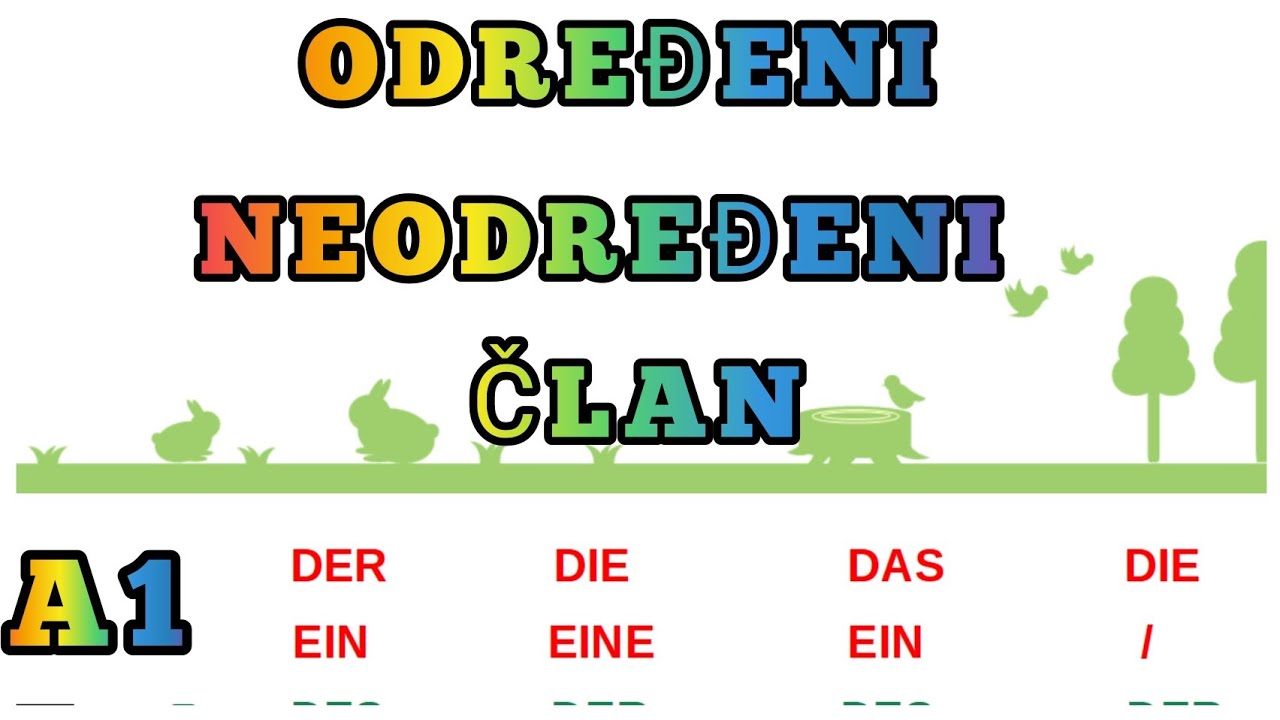 A1 LEKCIJA 9 ● ODREDJENI I NEODREDJENI CLAN● DER,DIE,DAS,EIN,EINE