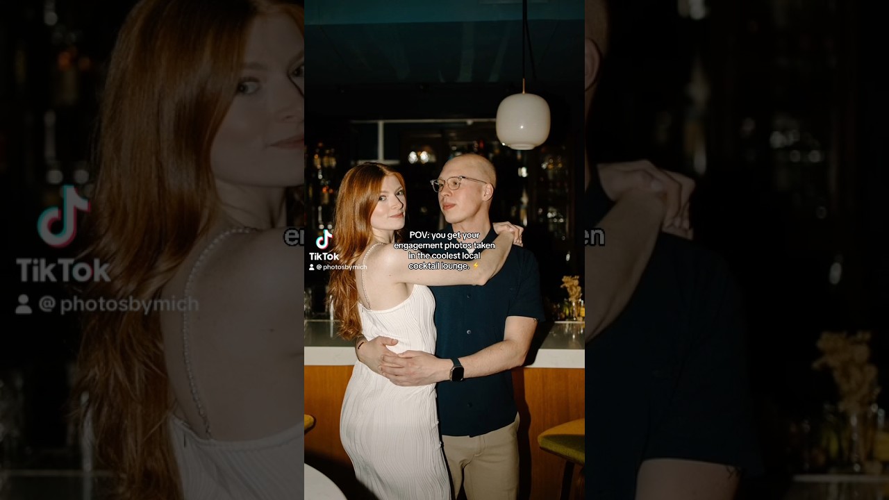 Cocktail Lounge Engagement Photos | Minnesota Wedding Photographer 