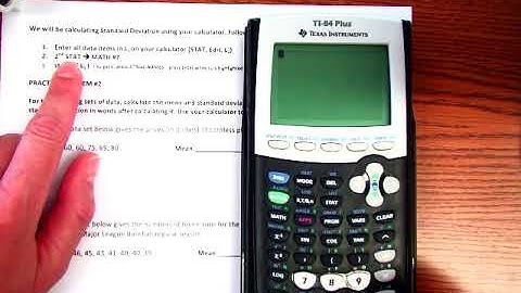 Standard Deviation Video on Calculator TI 84