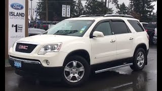 Career Overview 2009 GMC Acadia SLT W/ Leather, 7 Passenger, AWD Review| Island Ford