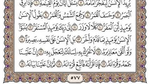 سورة القيامة مكتوبة ياسر الدوسري بدون اعلانات