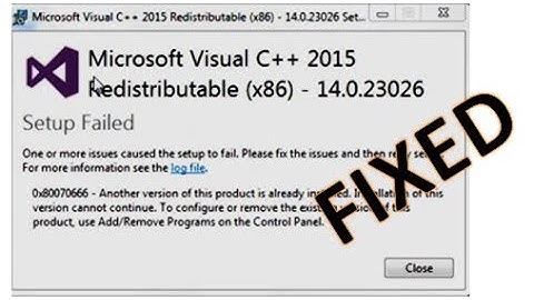 how to fix Microsoft Visual C++ 2015 Redistributable Setup Failed [0x80240017]
