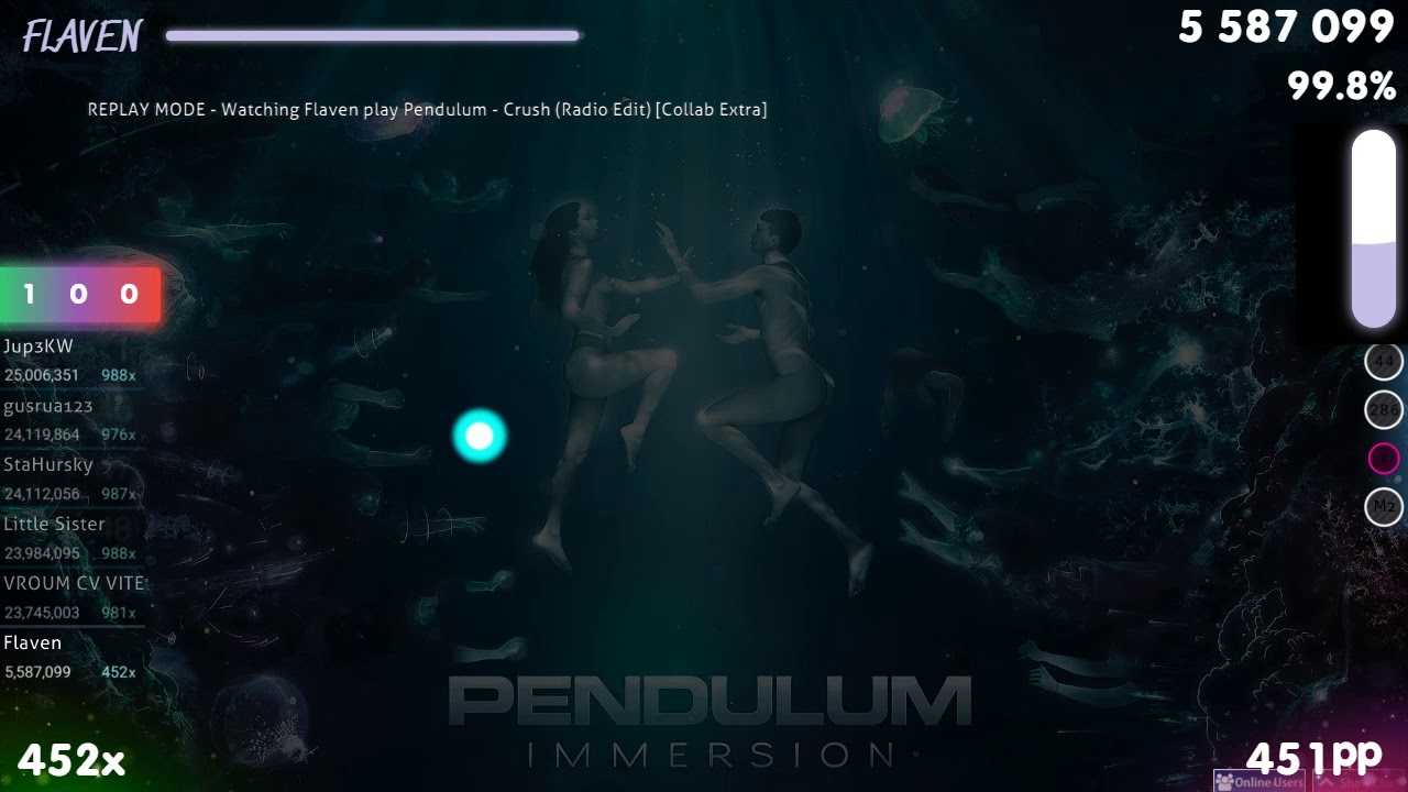 Flaven | Pendulum - Crush (Radio Edit) [Collab Extra] 1st +HDDT FC 99.73% {#1 627pp} - osu! umbrella lyrics