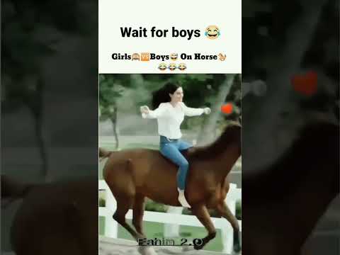 Girls Vs Boys Horse Ride 💁‍♂️🤣