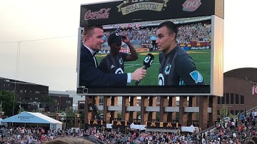 Miguel Ibbara translates for Darwin Quintero on Hat Trick Interview