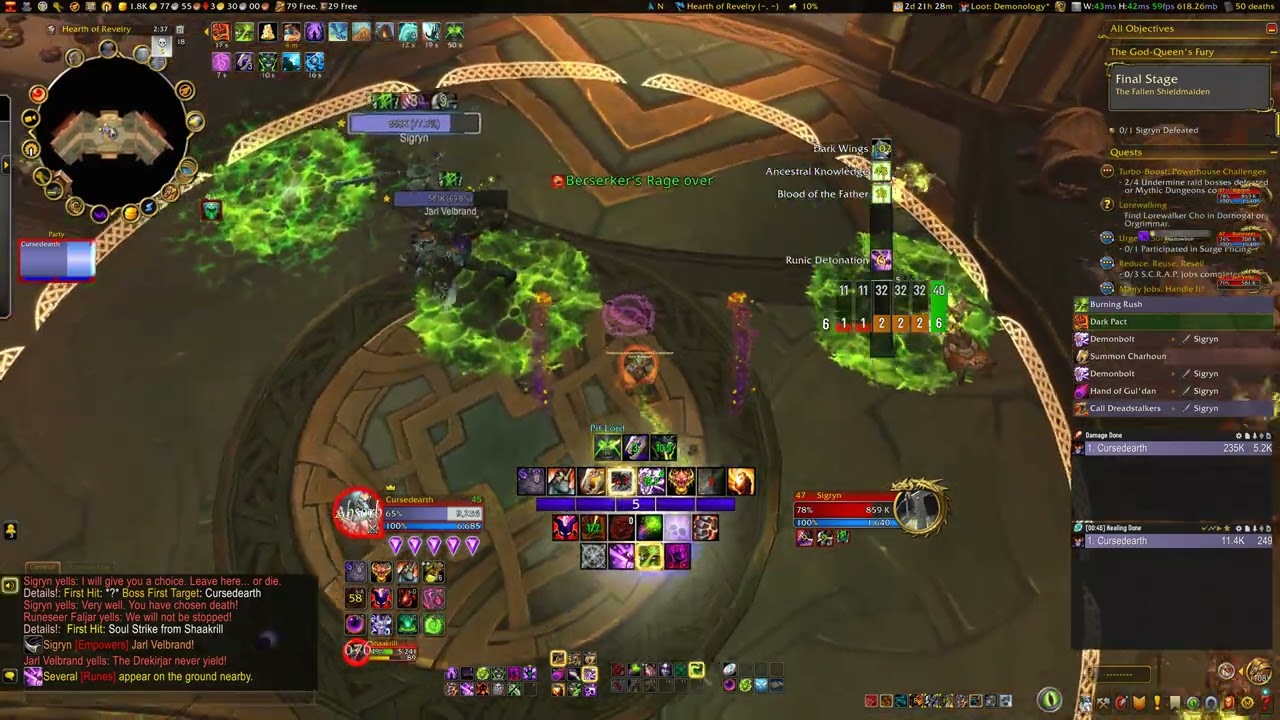 Mage tower. Demonology warlock.