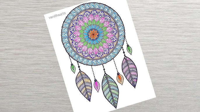 How to draw Beautiful Colorful Mandala, Abstract Mandala art
