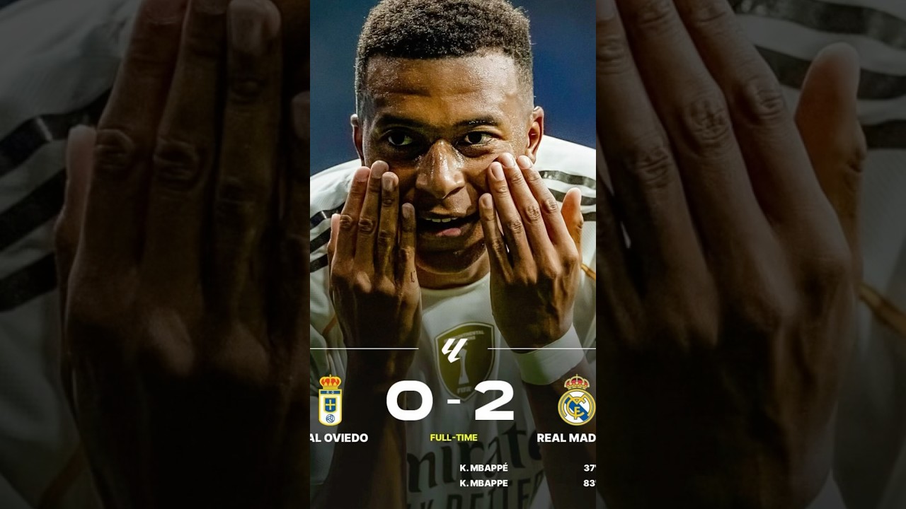 Real Oviedo 0-2 Real Madrid live match ⚽️ Mbappe goal
