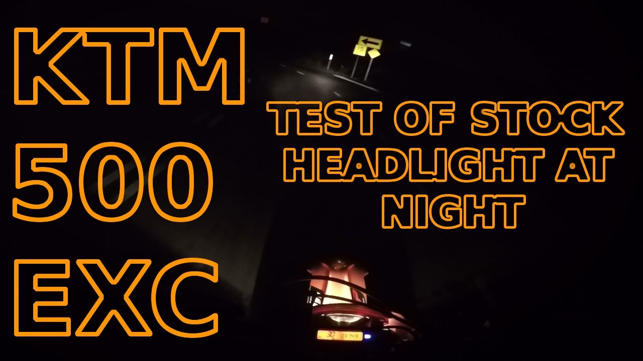 motard wheels KTM Night Ride - Testing stock headlights visibility