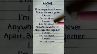 Alan Walker - Alone Lyrics (REQUESTED) lyrics alanwalker shorts shortsfeed