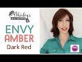 Envy amber wig review  dark red  modern style with razored edges