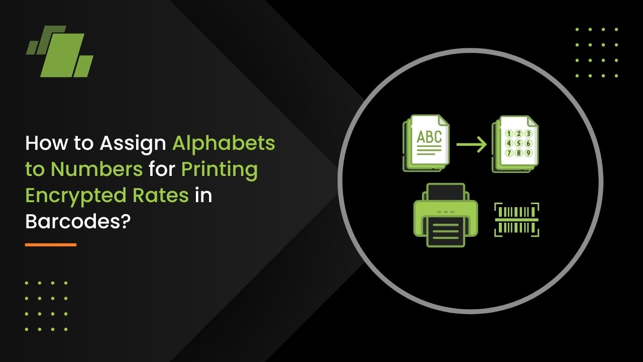 How to Assign Alphabets to Numbers for Printing Encrypted Rates in ...