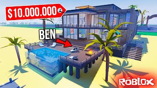 Tek Seferde Plaj Evini Tamamladım HARİKA OLDU !!! Roblox Mega Mansion Tycoon