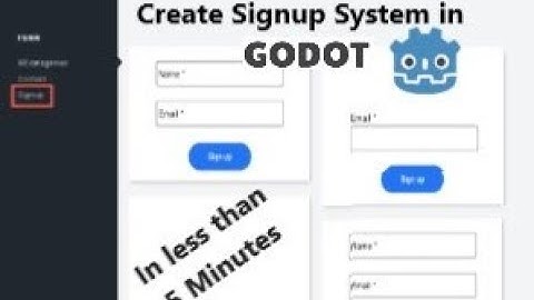How to make a Signup-Login system in godot ( Part 1: Signup )