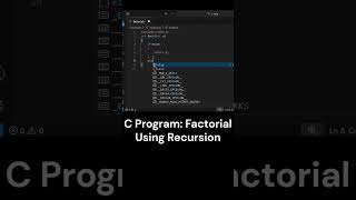 C Program: Factorial Using Recursion #CLanguage #RecursionInC#codingshorts #ProgrammingForBeginners