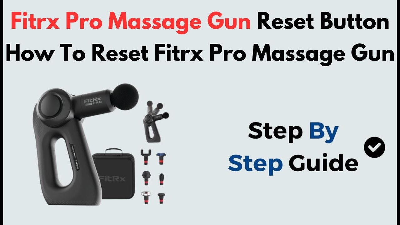FitRx massage gun reset button location