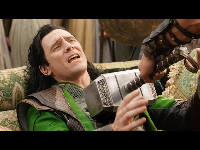 Thor Throws His Hammer At Loki - Loki As Odin Scene - Thor: Ragnarok (2017) Movie Clip HD class=