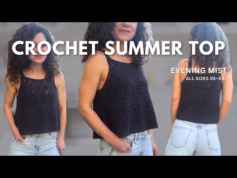 Evening Mist Top | Crochet Lace Top Tutorial (XS–5XL) - YouTube