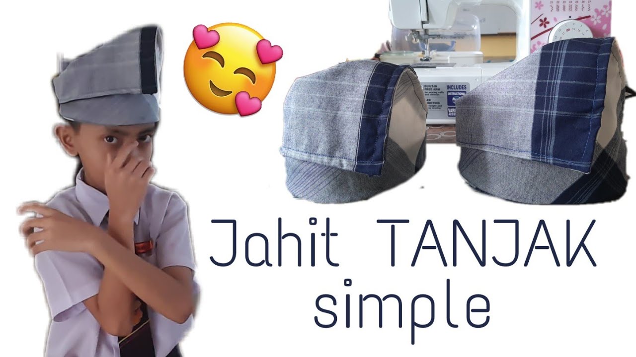 DIY Menjahit TANJAK simple saiz  kanak kanak  YouTube