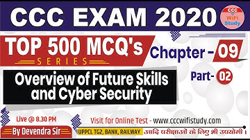 Ch-9(Part 2) CCC Exam Question | Overview of Future Skills & Cyber Security | By Devendra Sir