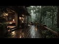 Best Rainfall at the Forest Cabin 🌲  Sleep Deeply with Rain Sounds