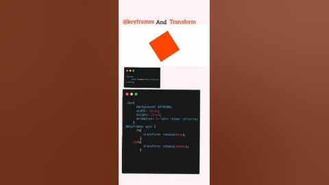 @keyframes and transform in css #css #csstricks #coding