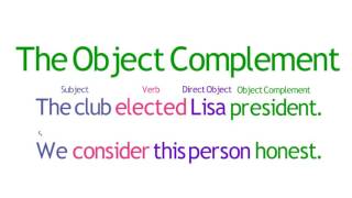 Lesson 09   The Object Complement - SimpleStep Learning