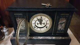 RELOJ ANTIGUO ANSANIA CLOCK CO. USA. PENDULO