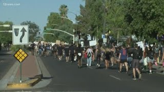 Protest march in Old Town Scottsdale closes streets