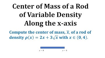 Determine the Center of Mass of a Rod with Variable Density